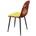 SILLA HORUS, TAPIZADO VELVET AMARILLO CON TRASERA FLORAL - Imagen 1