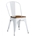 SILLA TOL EK WOOD, acero, blanca, asiento madera - Imagen 1