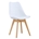 SILLA TORRE 4P, MADERA, BLANCO - Imagen 1