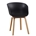 SILLON AWAK, madera curvada, polipropileno negro - Imagen 1